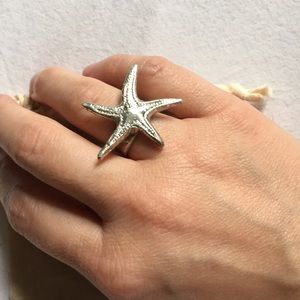 Sterling silver starfish ring